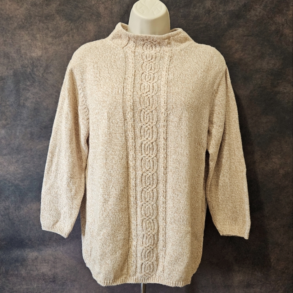 Dockers 3/4 Sleeve Cable Knit Sweater - Picture 2 of 12
